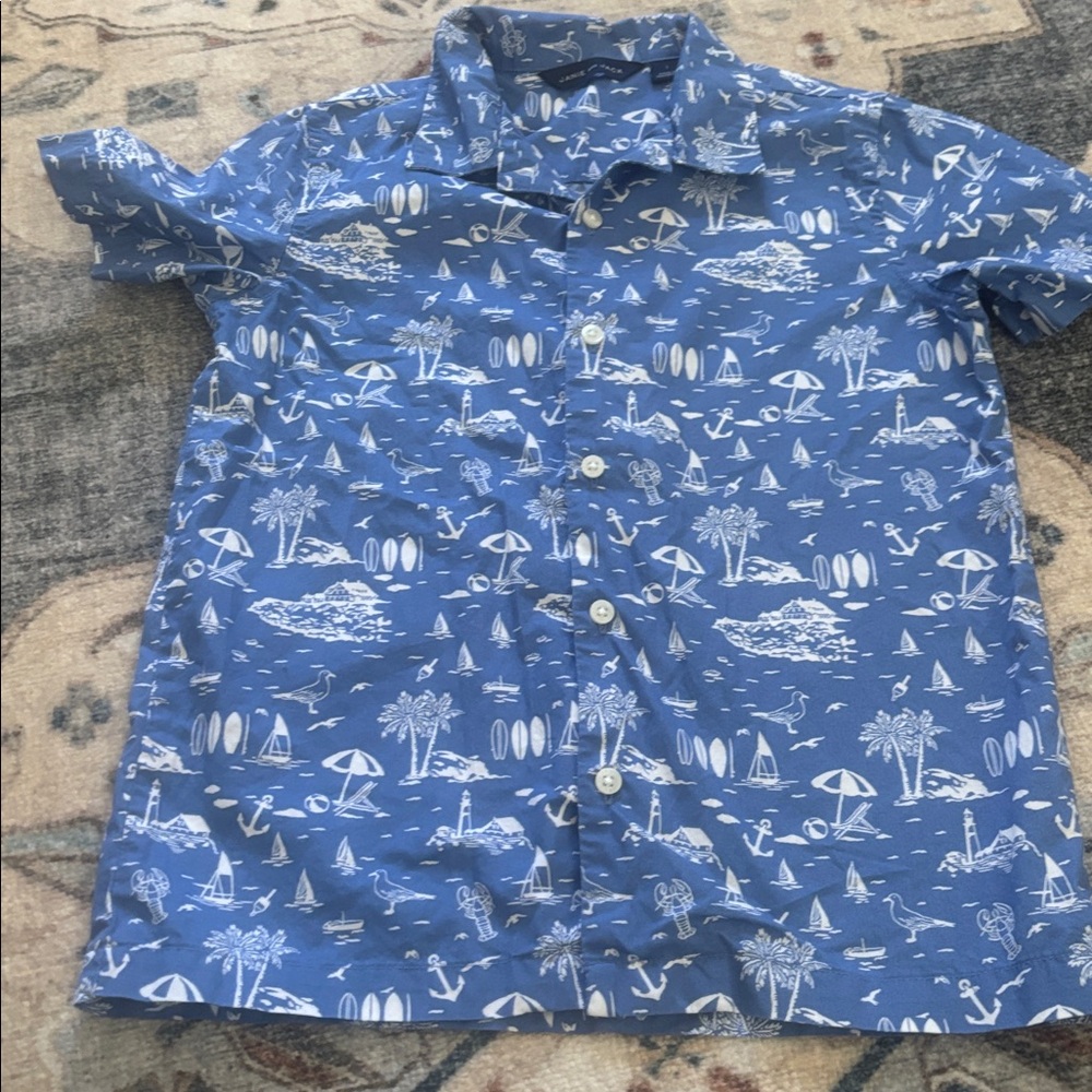 Janie and Jack perfect vacation button down, size 7